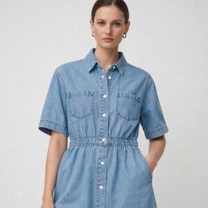 Denim Shirt Dress / Utility Dress